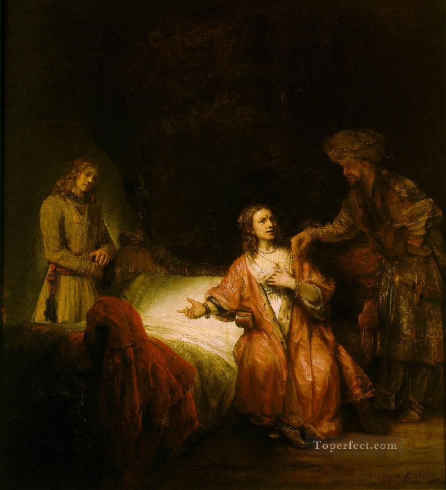Joseph Accused by Potiphars Wife Rembrandt Oil Paintings